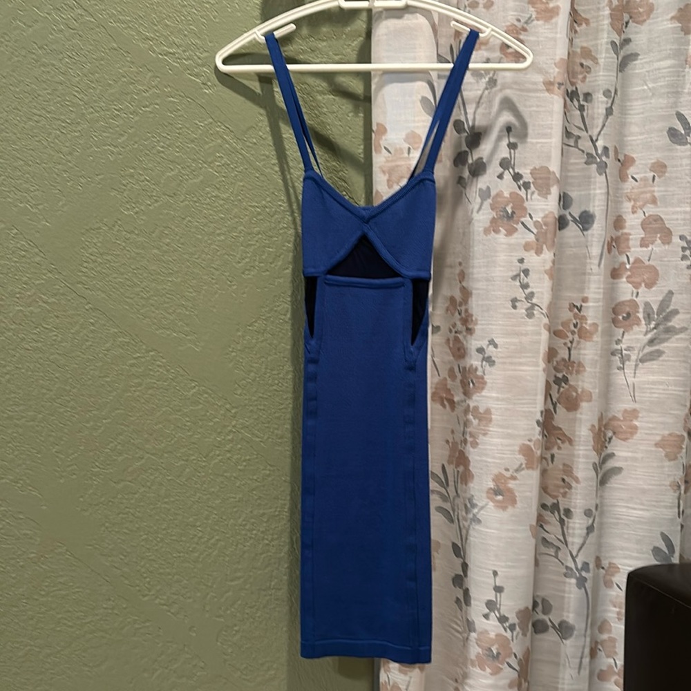 bebe S razor back dress with mesh cut outs - worn once